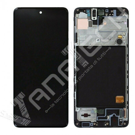 DISPLAY LCD ORIGINALE SAMSUNG CON FRAME GALAXY A51 SM A515F NERO