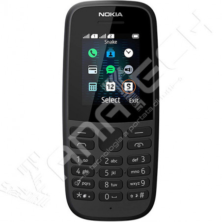 NOKIA 105 TELEFONO CELLULARE DUAL SIM DISPLAY 1.77" A COLORI TORCIA NERO