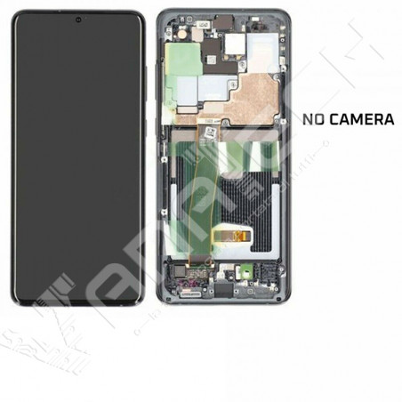 DISPLAY LCD ORIGINALE SAMSUNG SERVICE PACK GALAXY S20 ULTRA G988 NO CAMERA NERO