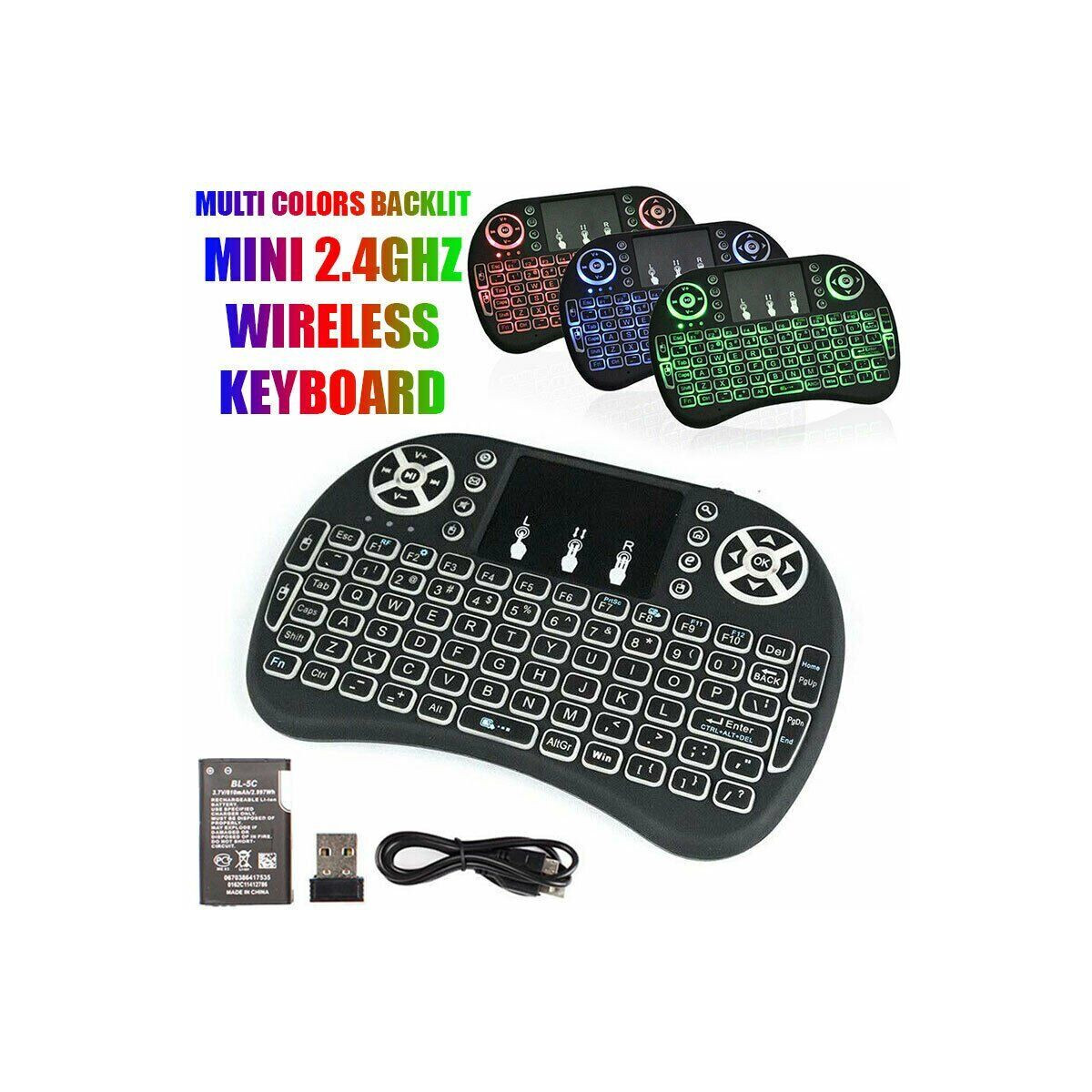 Mini tastiera Bluetooth e Mouse tastiera retroilluminata Wireless