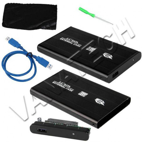 BOX PER HARD DISK CASE SLIM ESTERNO 2,5" SATA USB 2,5 CAVO USB 2.0
