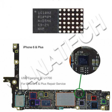 IC 1610A2 U1700 CONTROLLER IC CARICA USB POWER PER IPHONE 5C 5S 6 6 PLUS