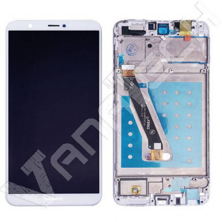 LCD HUAWEI P SMART 2018 DISPLAY TOUCH SCREEN CON FRAME BIANCO