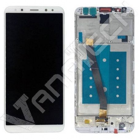 TOUCH SCREEN VETRO + LCD DISPLAY PER HUAWEI MATE 10 LITE BIANCO CON FRAME RNE L21 L01